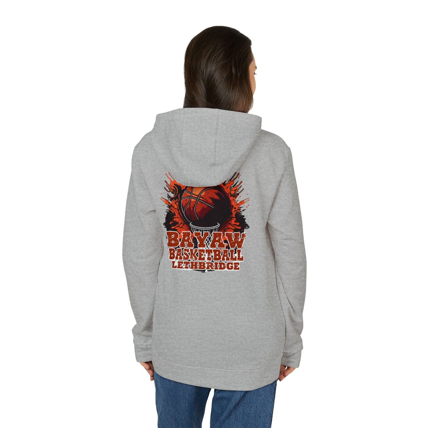Rebel Basketball League Hoodie — Bold Grunge Basketball Logo