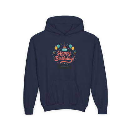 Kids' Birthday Hoodie - "Happy Birthday" Personalized Name Sweatshirt (Kian)