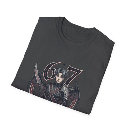 Gothic Demon Hunter T-Shirt — Knight with Wings Illustration