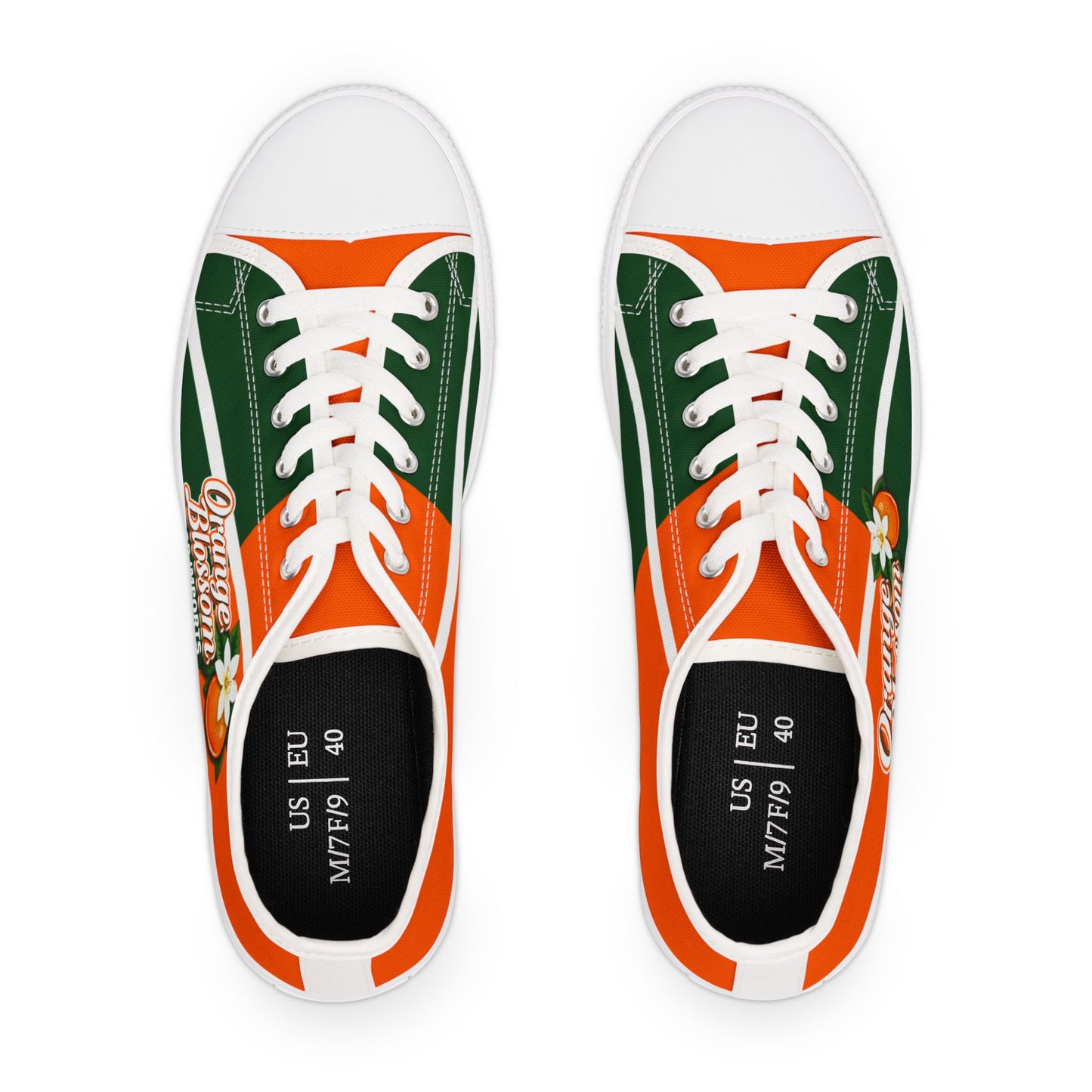 Orange Blossom Personalized Casual Canvas Shoes for Women 2