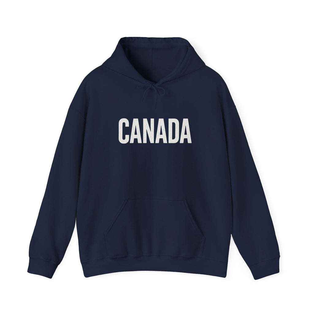 Canada Flag Hoodie – Vintage Canada Text & Maple Leaf Pullover
