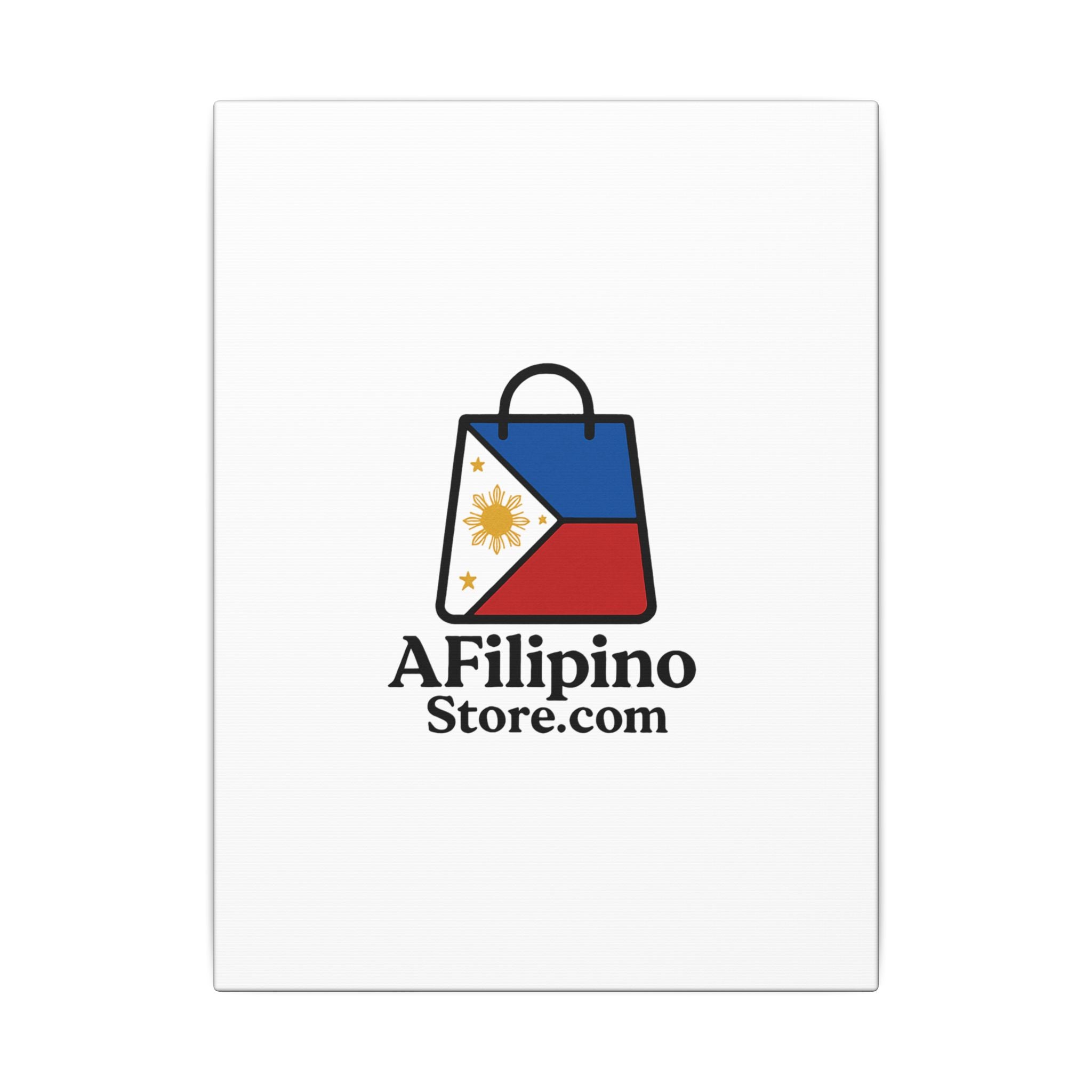 Filipino Flag Tote Logo Canvas Print — AFilipinoStore.com Matte Stretched Wall Art