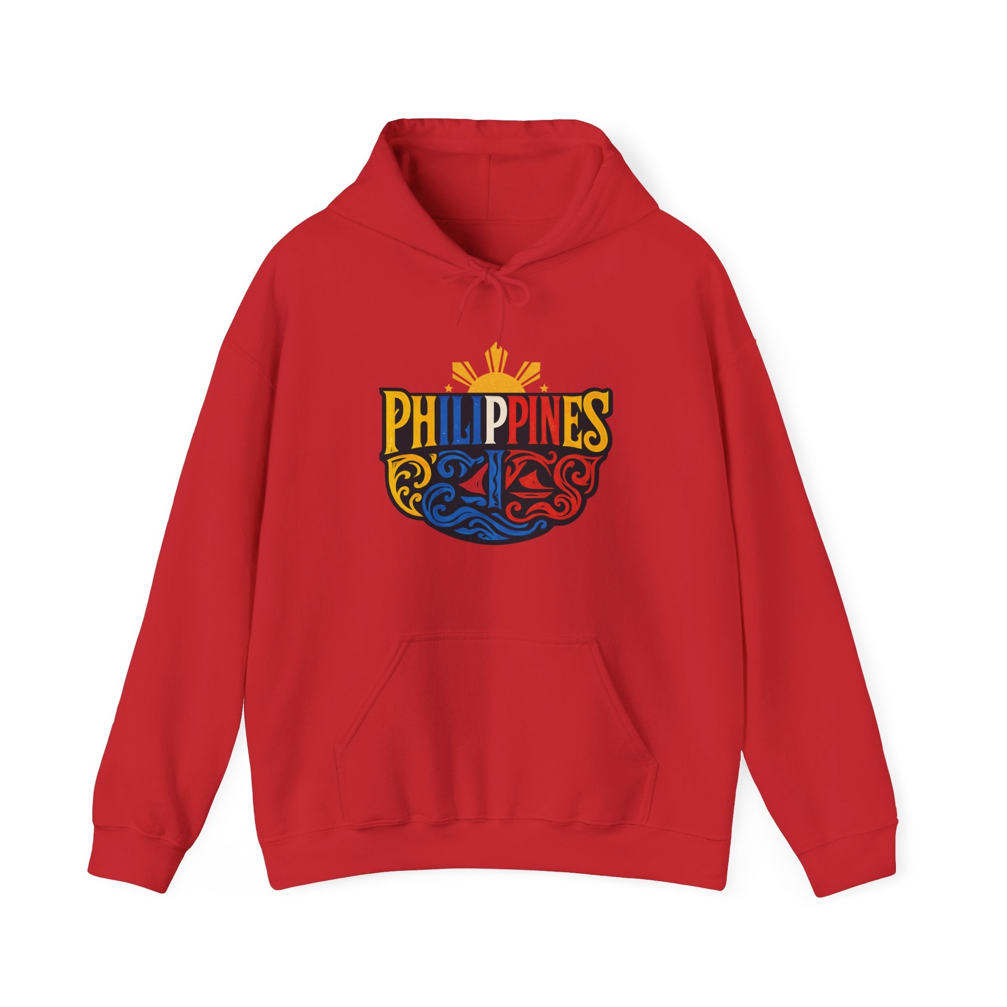 Philippines Retro Surf Hoodie – Vintage Flag Sun & Waves Pullover