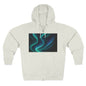 Aurora Wave Zip Hoodie — Northern Lights Abstract Graphic Hoodie