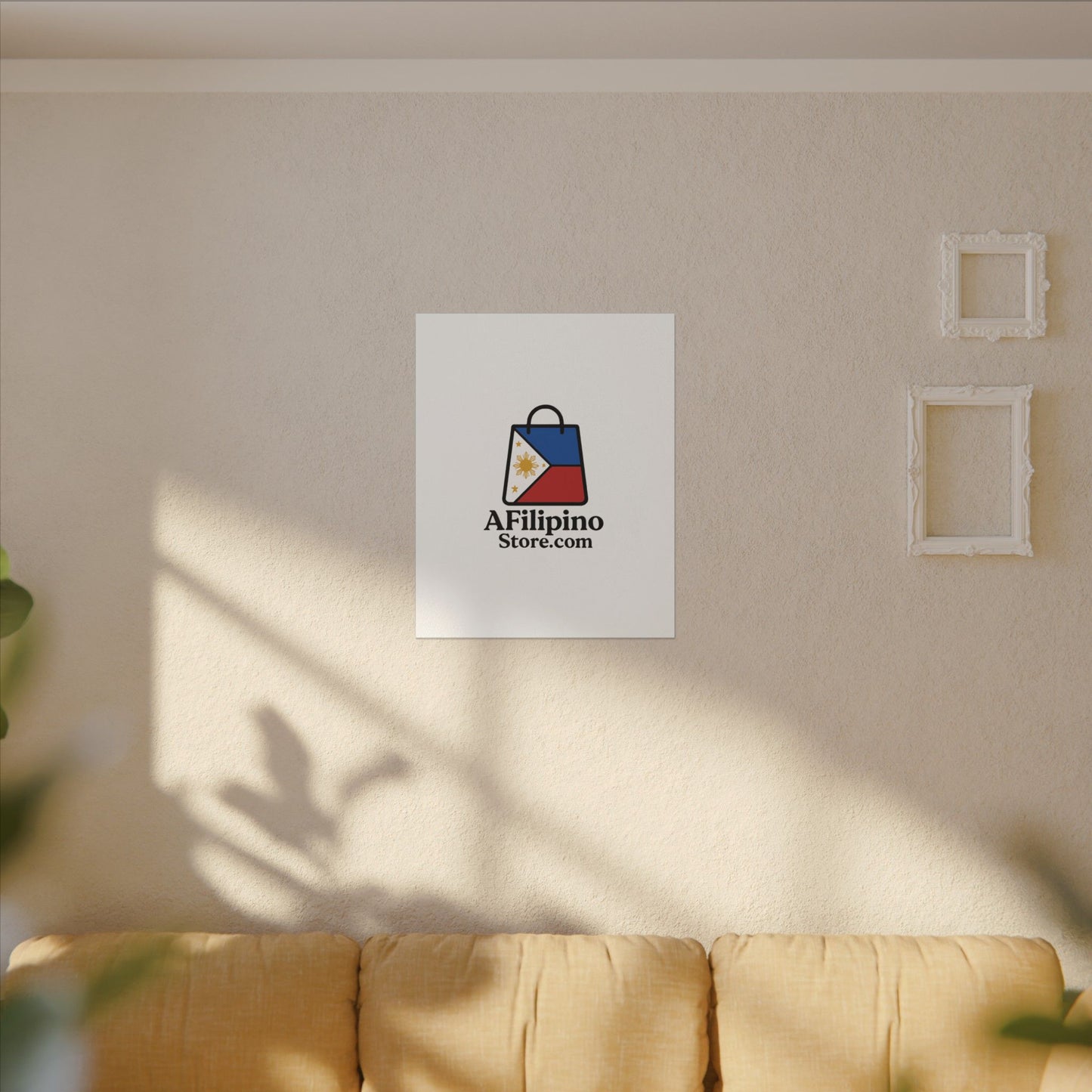 Filipino Flag Tote Logo Canvas Print — AFilipinoStore.com Matte Stretched Wall Art