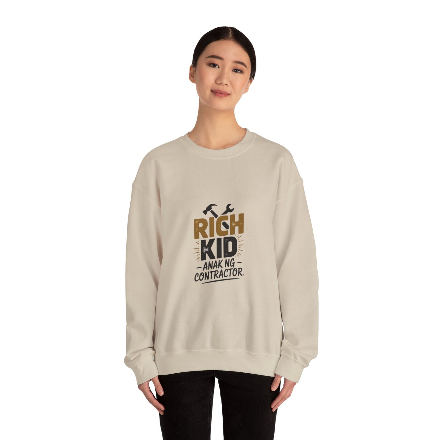 Rich Kid Anak ng Contractor Unisex Heavy Blend™ Crewneck Sweatshirt