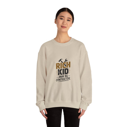 Rich Kid Anak ng Contractor Unisex Heavy Blend™ Crewneck Sweatshirt