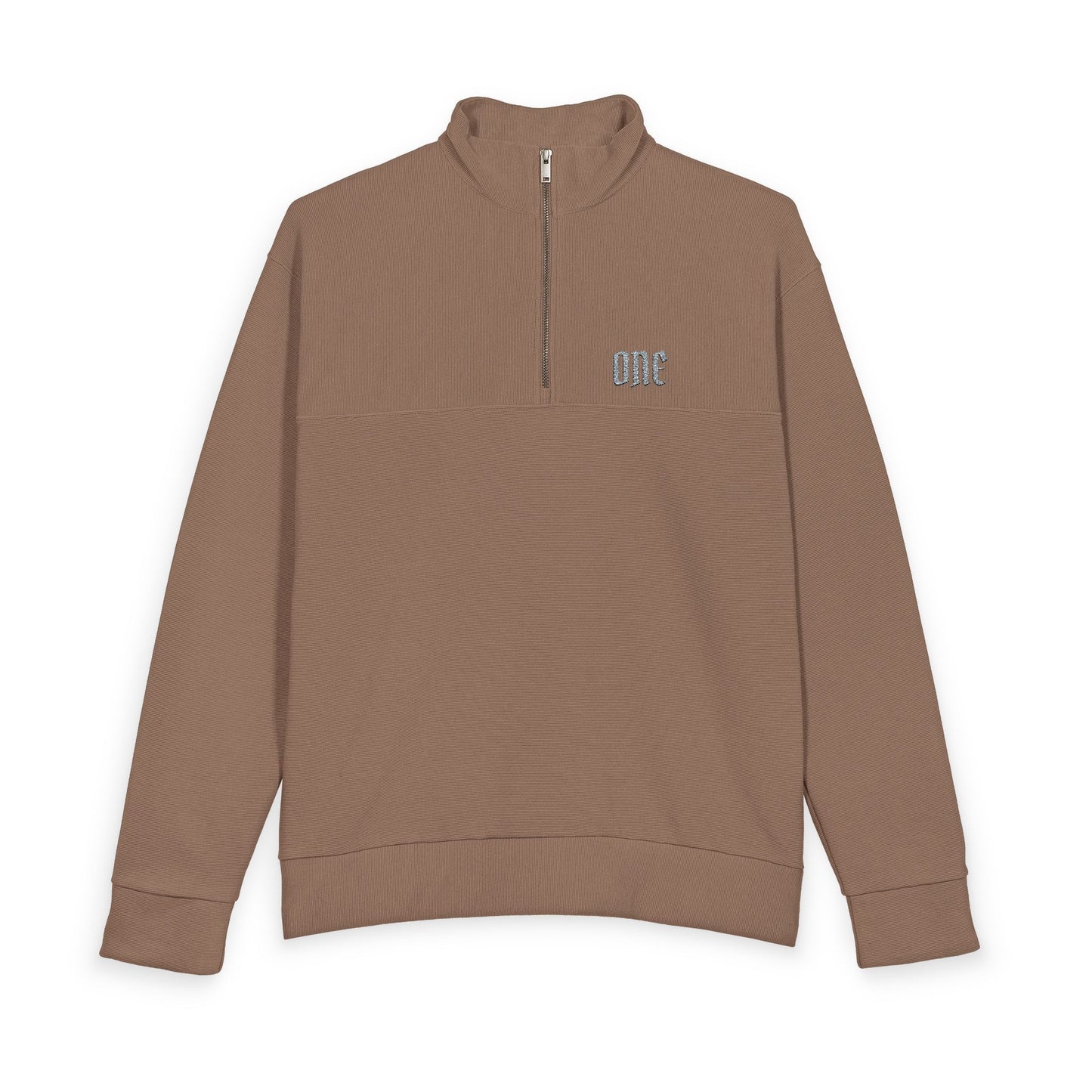 ONE Black Quarter-Zip Pullover - Textured Knit Casual Top