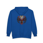 Eagle Crest Zip Hoodie — Crowned Heraldic Eagle Full-Zip Sweatshirt