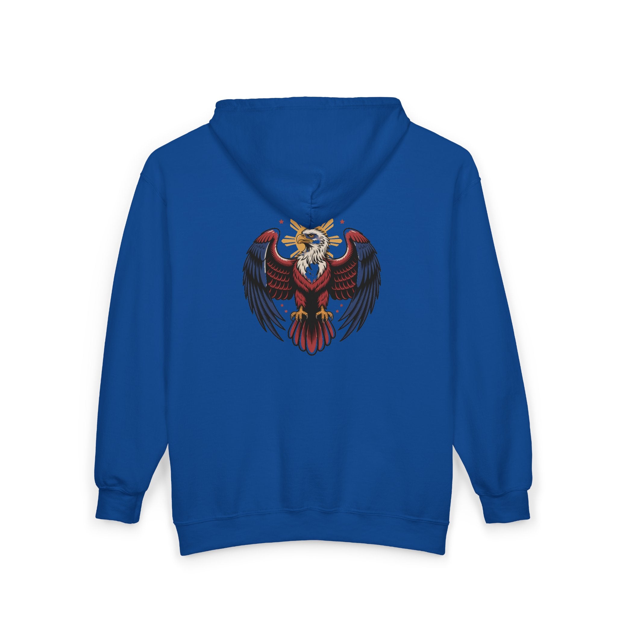 Eagle Crest Zip Hoodie — Crowned Heraldic Eagle Full-Zip Sweatshirt