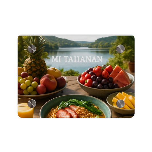 Acrylic Wall Art Panel – 'MI TAHANAN' Lakeside Breakfast Scene