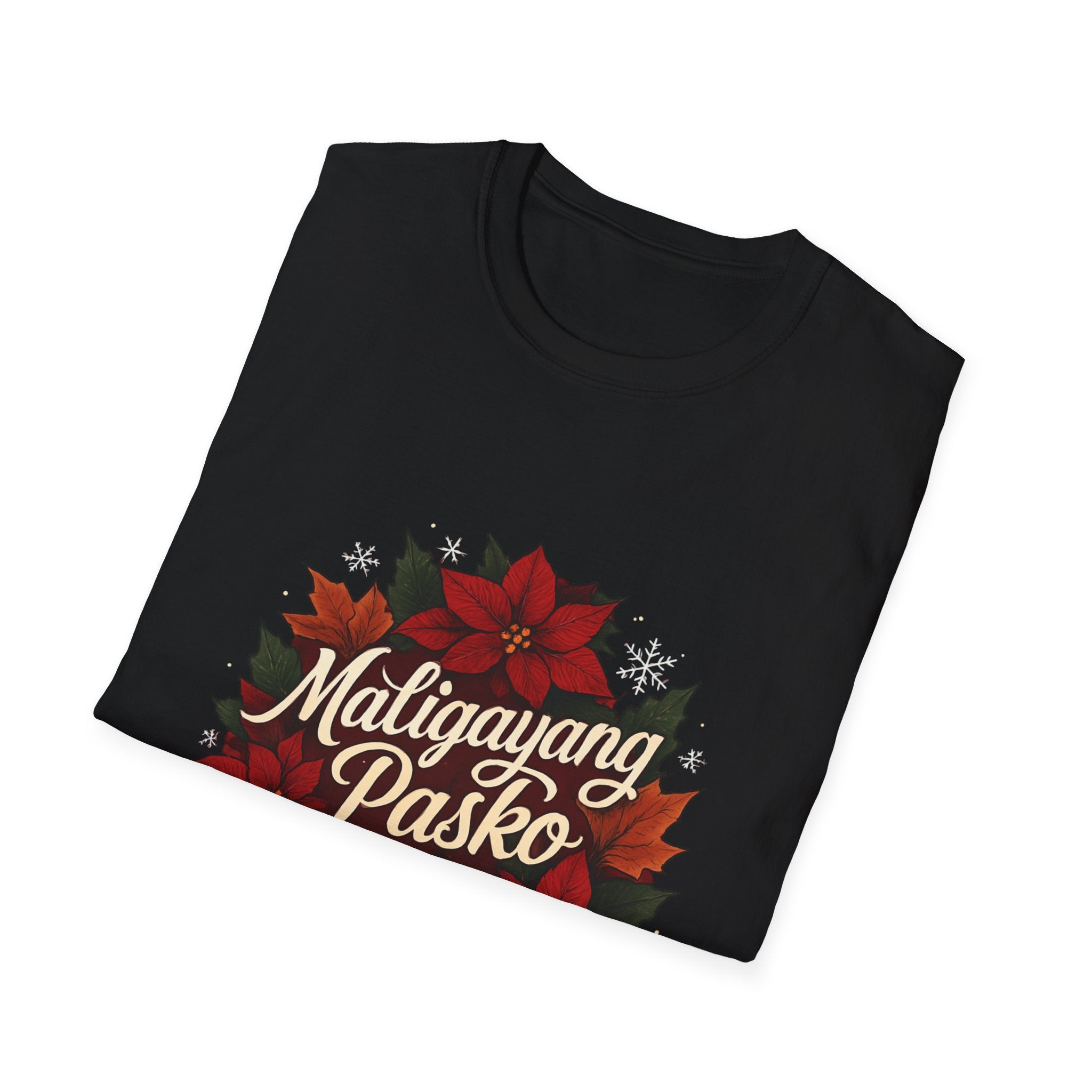Maligayang Pasko 2025 T-Shirt — Filipino Christmas Poinsettia Holiday Tee