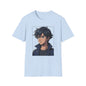 Anime Boy Portrait T‑Shirt — Retro "90's" Back Print
