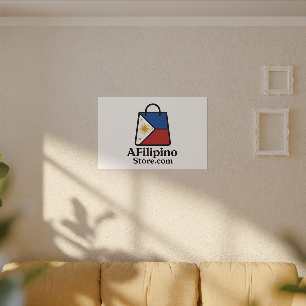 Filipino Flag Tote Logo Canvas Print — AFilipinoStore.com Matte Stretched Wall Art
