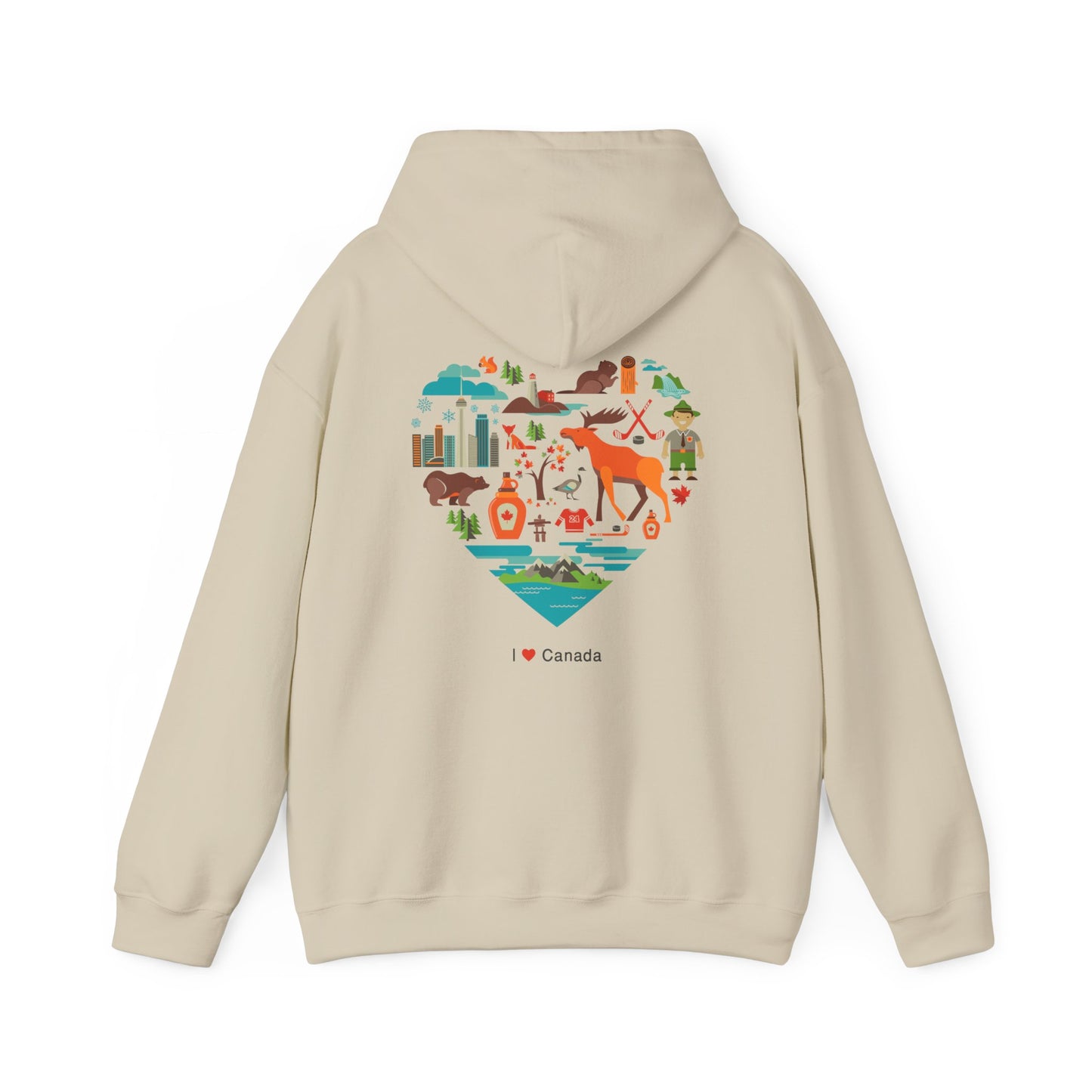 Canada Flag Hoodie – Vintage Canada Text & Maple Leaf Pullover