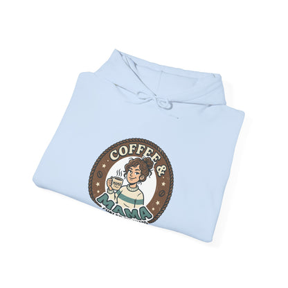 Coffee Mama Hoodie - Cute Retro Coffee Lover Pullover ("Coffee Mama - Fueled by Caffeine")