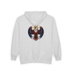 Eagle Crest Zip Hoodie — Crowned Heraldic Eagle Full-Zip Sweatshirt