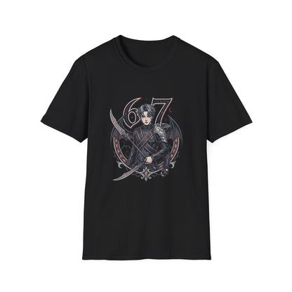 Gothic Demon Hunter T-Shirt — Knight with Wings Illustration