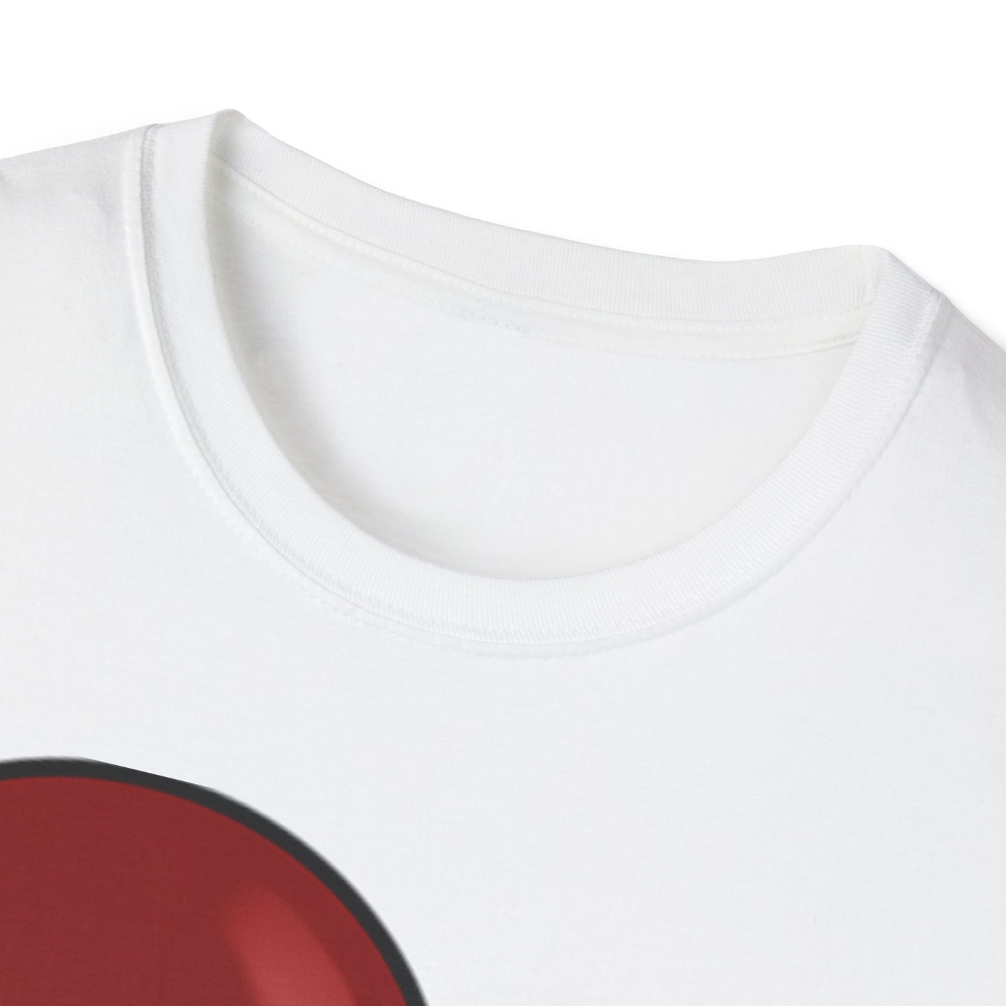 Half- Heart Half-Design T-Shirt — Minimal Red Heart Graphic Tee